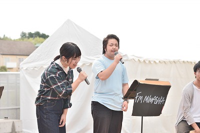 写真：白梅祭。ステージイベント。エフエムみまさか