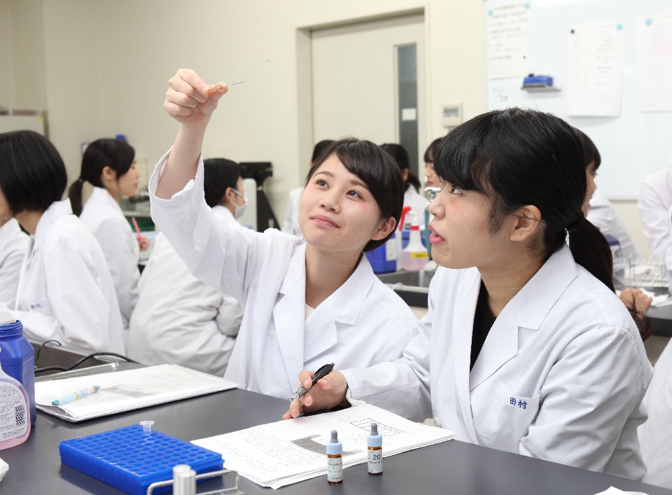 写真：生徒達が管理栄養士の授業を受けている様子