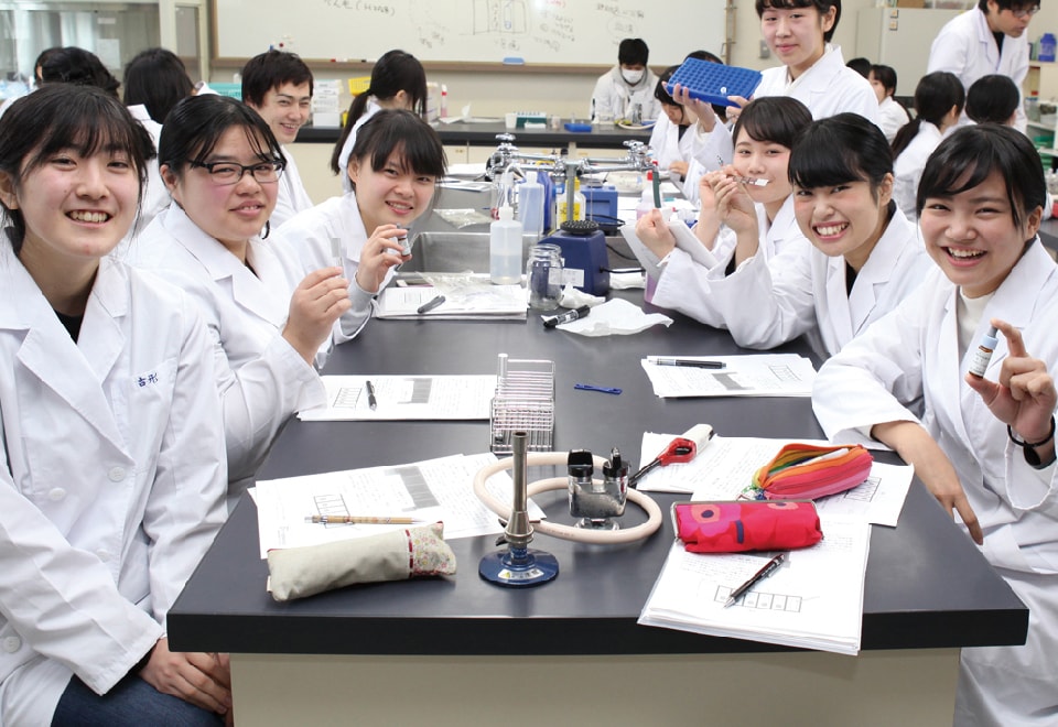 写真：実験・実習や臨地実習の様子