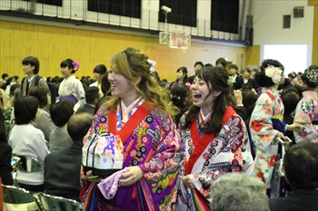 卒業式の写真