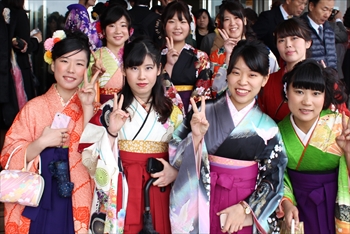 卒業式の写真